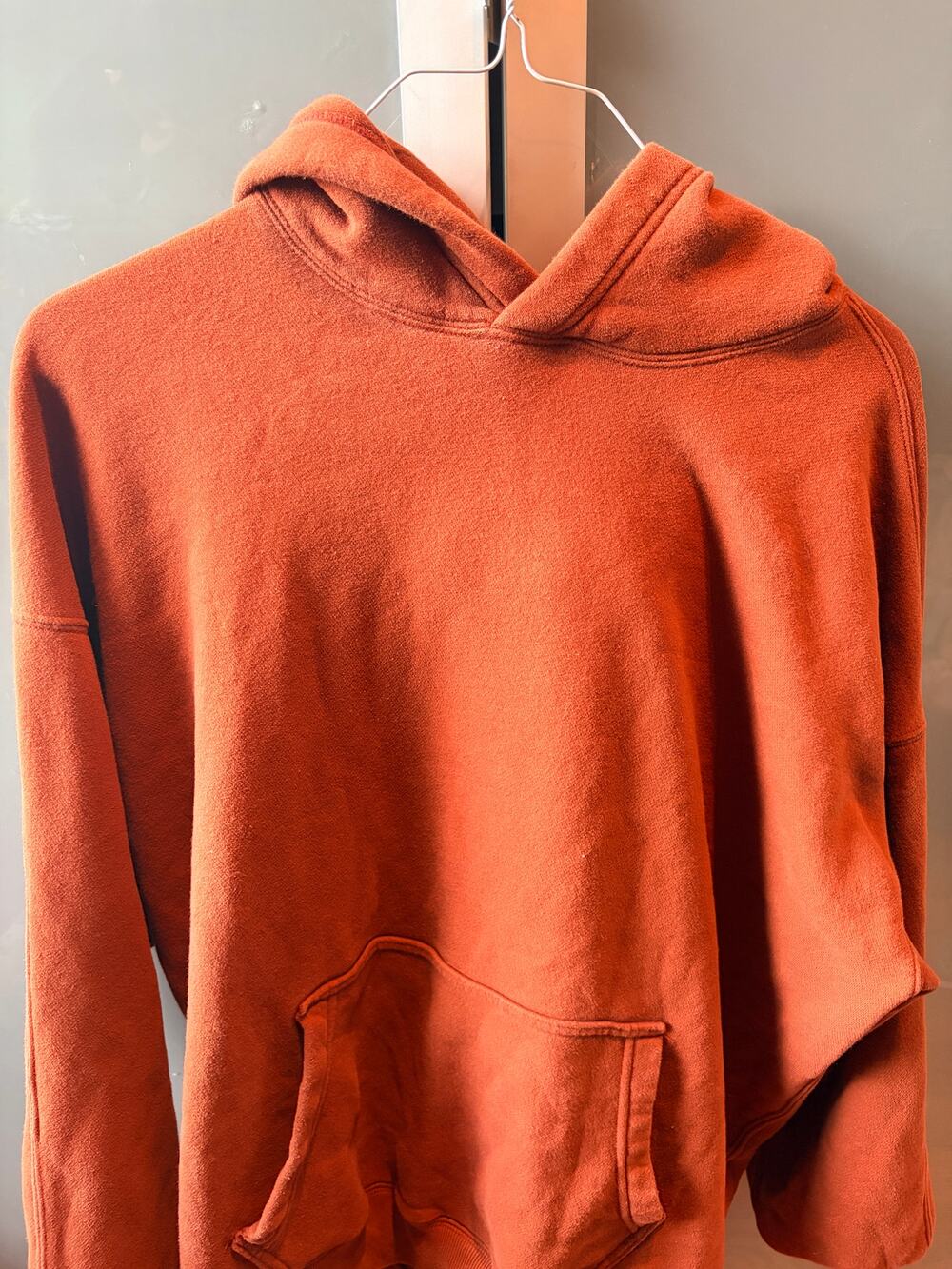 Abercrombie & Fitch Soft AF Fleece Oversized Hoodie Rust Orange Size L